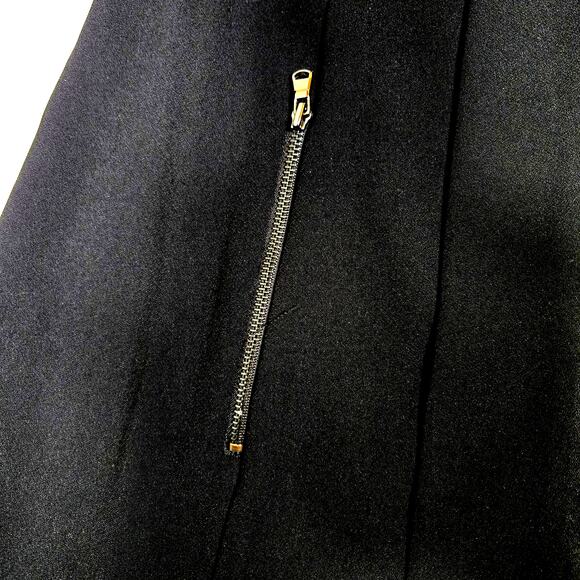 Alfani Black Blazer Size Medium Petite Zippered Pockets Career Preppy Event - Picture 7 of 12